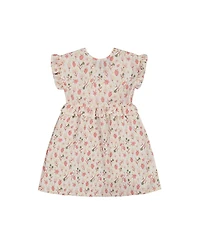 Deux par Girls' Printed Seersucker Dress with Frill - Big Kid