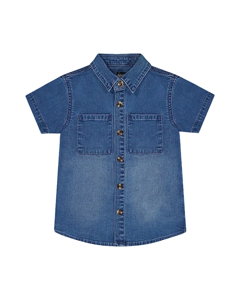 Deux par Boys' Short Sleeve Button Down Shirt - Baby