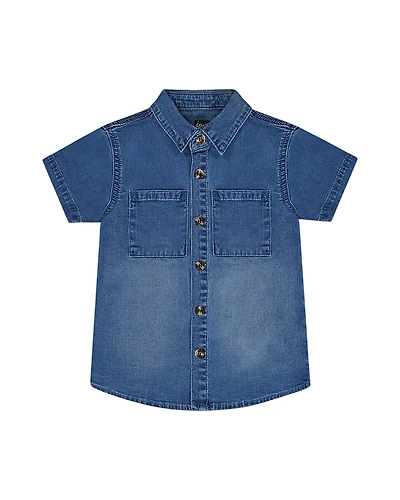 Deux par Boys' Short Sleeve Button Down Shirt - Baby