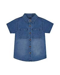 Deux par Boys' Short Sleeve Button Down Shirt - Baby