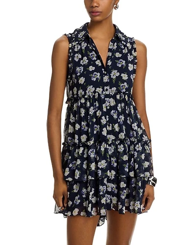 Becci Tossed Poppies Mini Dress
