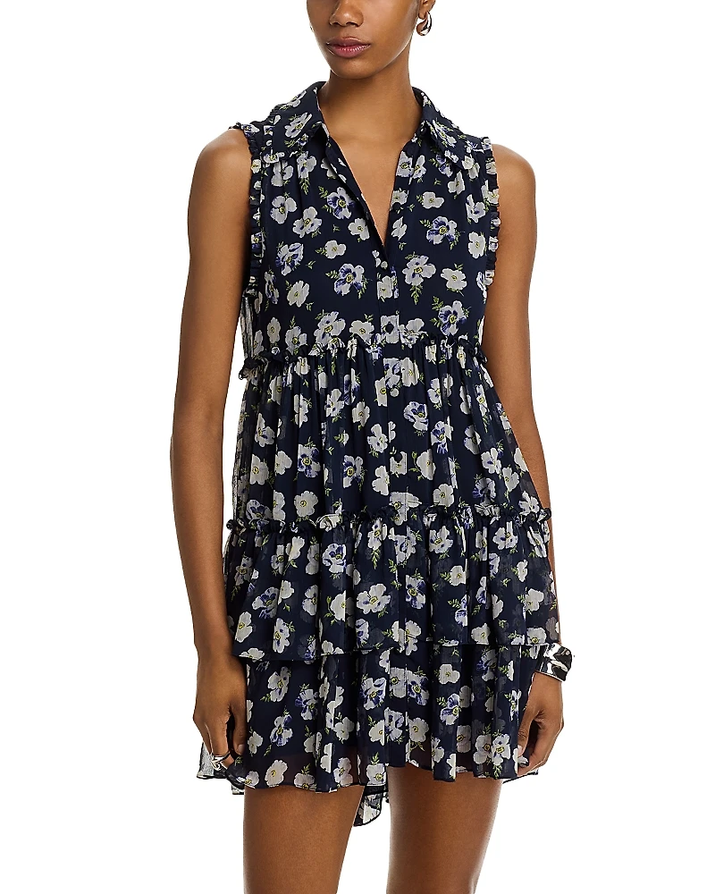 Cinq a Sept Becci Tossed Poppies Mini Dress