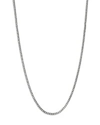 Certified Diamond Classic Tennis Necklace in 14K White Gold, 5.0 tcw