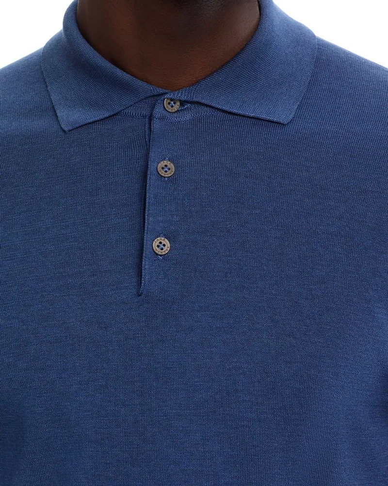 Cotton & Silk Knit Polo Shirt