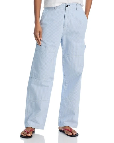 Carpenter High Rise Jeans Blue Strip