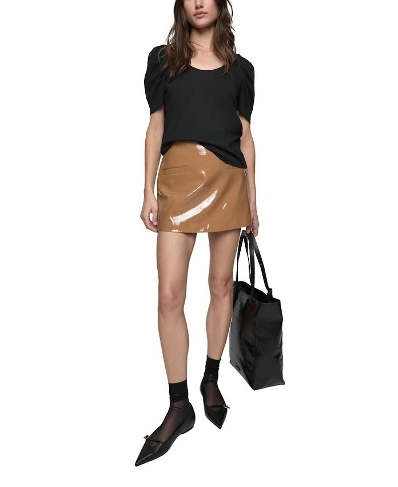 Hayden Faux Patent Skort