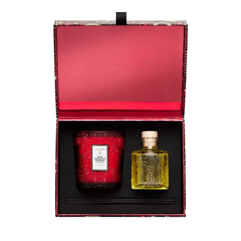 Goji Tarocco Orange Candle & Reed Diffuser Gift Set - Exclusive