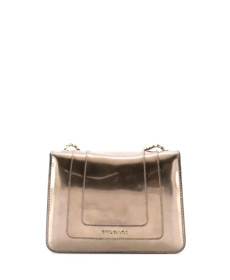 Serpenti Forever Square Shoulder Bag Metallic Leather