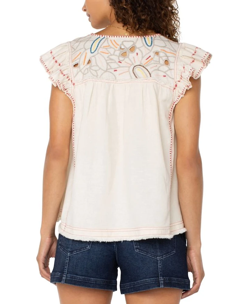 Flutter Sleeve Top