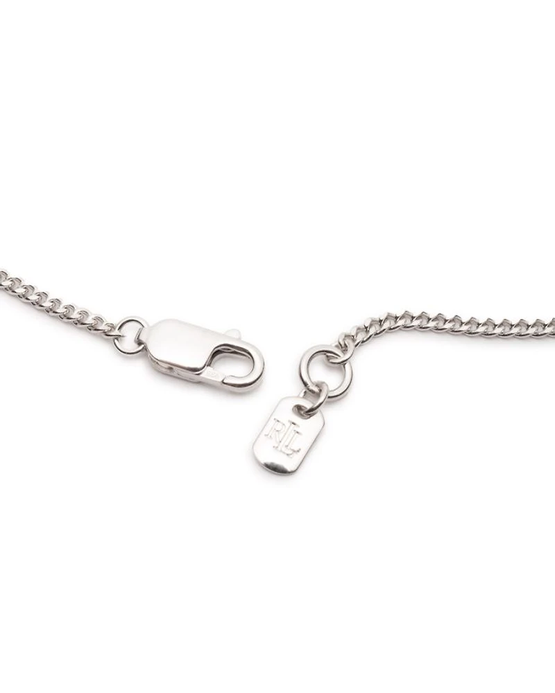Script Logo Link Bracelet in Sterling Silver
