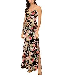 Liv Foster Printed Stretch Sateen Gown