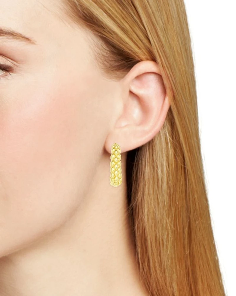 Bubble J Hoop Earrings