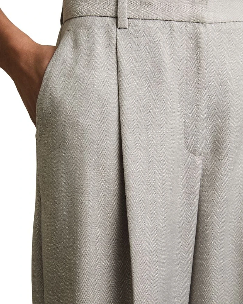Harper Textured Wide Leg Trousers