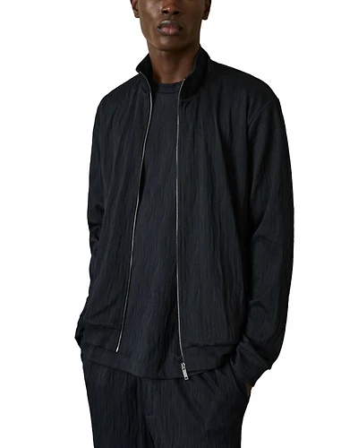 Aksel Wave Jacquard Zipper Shirt Jacket