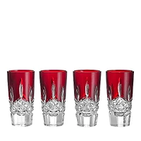 Waterford Lismore Red Shot Glass, Set of 4