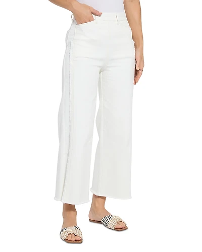 Lysse Noah High Waist Cropped Wide Leg Fringe Jeans