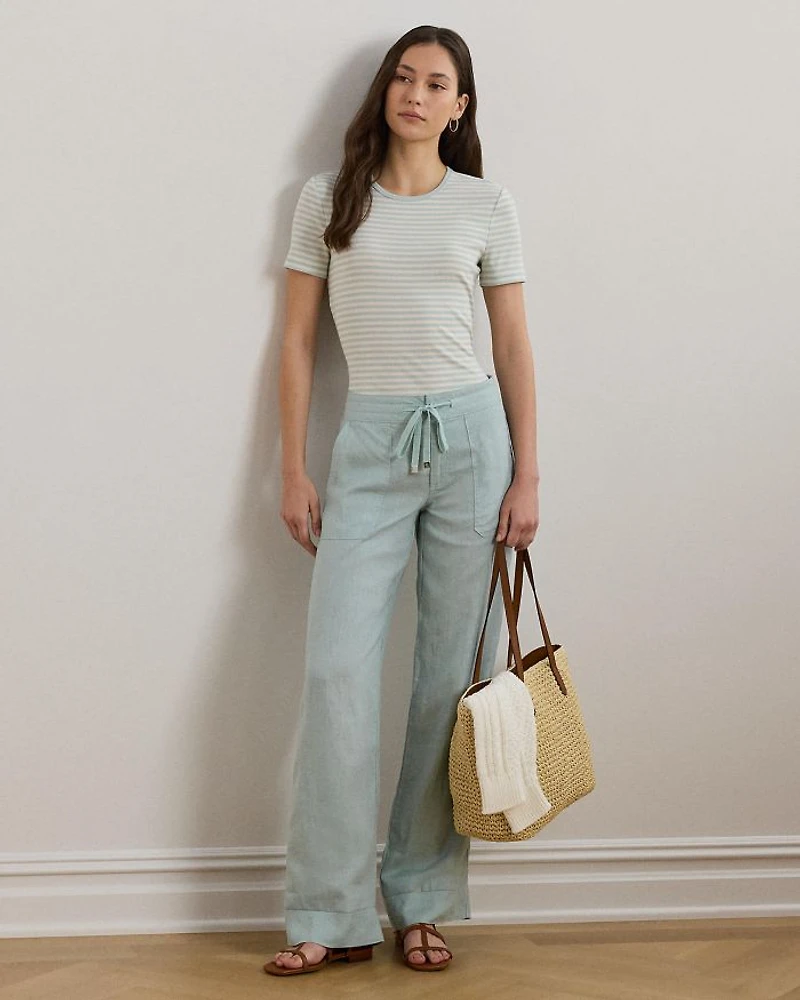 Linen Wide-Leg Pants, Regular & Petite