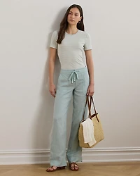 Linen Wide-Leg Pants, Regular & Petite