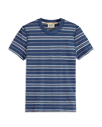 Scotch & Soda Boys' Relaxed Fit Yard Dyed Striped Tee - Little Kid