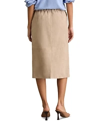Meagan Drawstring Leather Skirt