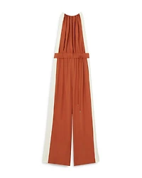 Side Stripe Rope Tie Jumpsuit