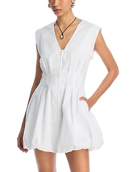 Steve Madden Gale Bubble Hem Poplin Mini Dress