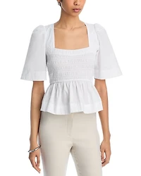 Orion Smocked Peplum Top