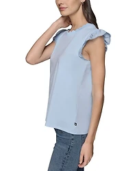 Sleeveless Ruffled Top