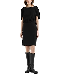 Emporio Armani Batwing Sleeve Techno Cady Dress