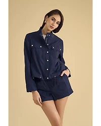 Long Sleeve Snap Front Jacket
