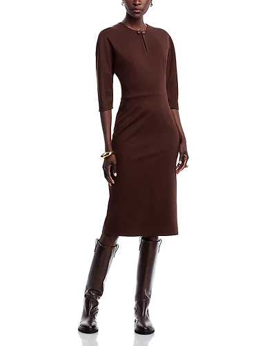 Fabiana Filippi Three Quarter Sleeve Midi Dress