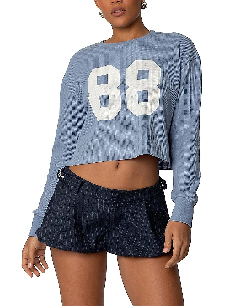 Edikted 88 Waffle Long Sleeve T-Shirt