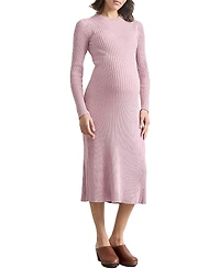 Hatch Collection The Eliana Cotton Rib Maternity Sweater Dress
