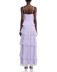 Chiffon Tiered Ruffled Dress - Exclusive