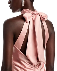 Sleeveless Satin Gown - Exclusive