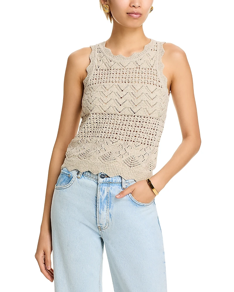 Aqua Crocheted Tank Top - Exclusive