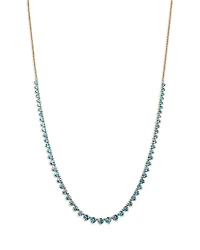 Bloomingdale's Fine Collection Blue Topaz Adjustable Tennis Necklace