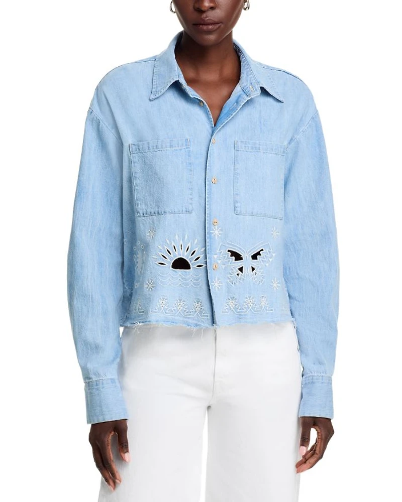 The Roomie Double Frenchie Crop Shirt