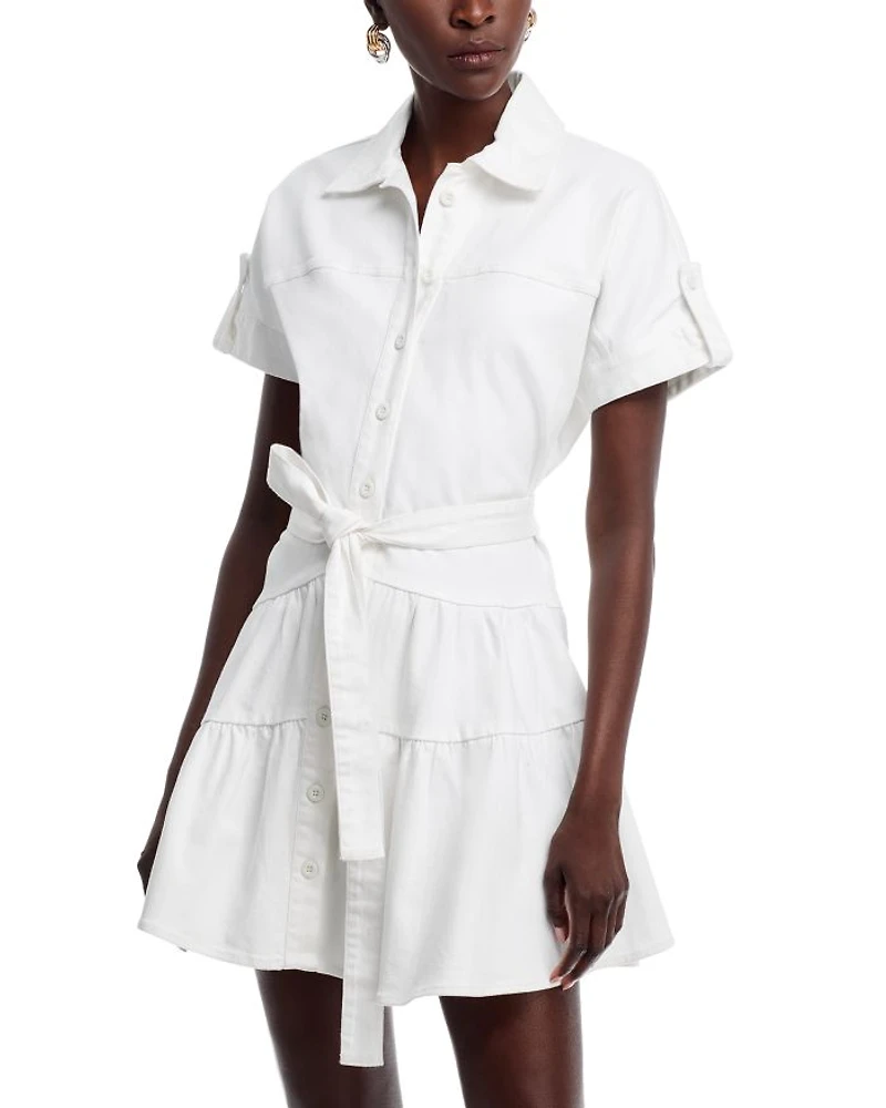 Belted Short Sleeve Shirtdress
