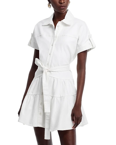 Area Stars Belted Short Sleeve Shirtdress