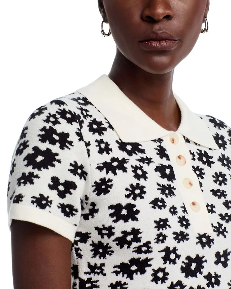 Floral Print Polo Shirt
