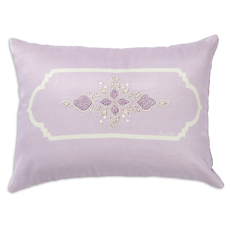 vVyom Amethyst Embroidered Accent Cushion, 13 x 20