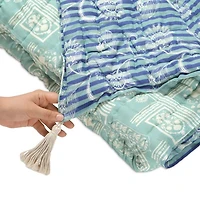 Jade Handcrafted Cotton Quilt, King