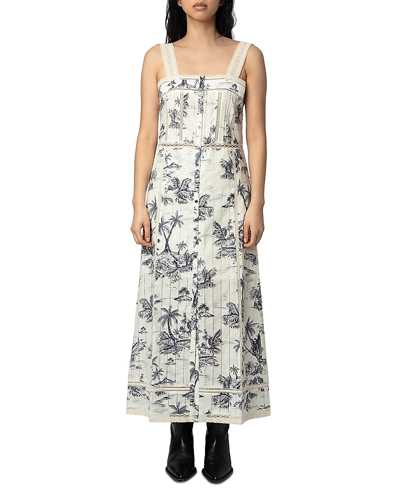 Zadig & Voltaire Renaid Coton Tropical Island Dress