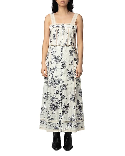 Zadig & Voltaire Renaid Coton Tropical Island Dress