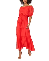 Vince Camuto Off The Shoulder Tiered Maxi Dress