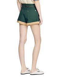 Two Tone Cuffed Shorts