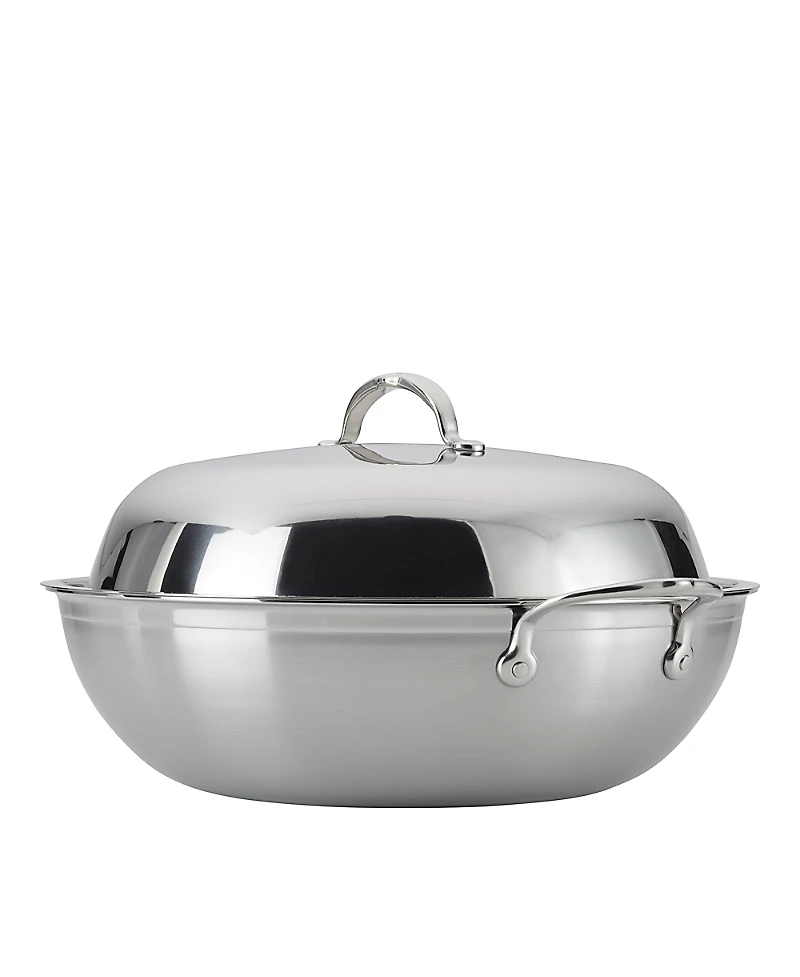 ProBond Forged 14 Professional Clad Stainless Steel Wok with Dome Lid