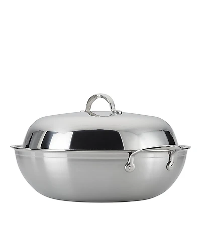 ProBond Forged 14 Professional Clad Stainless Steel Wok with Dome Lid