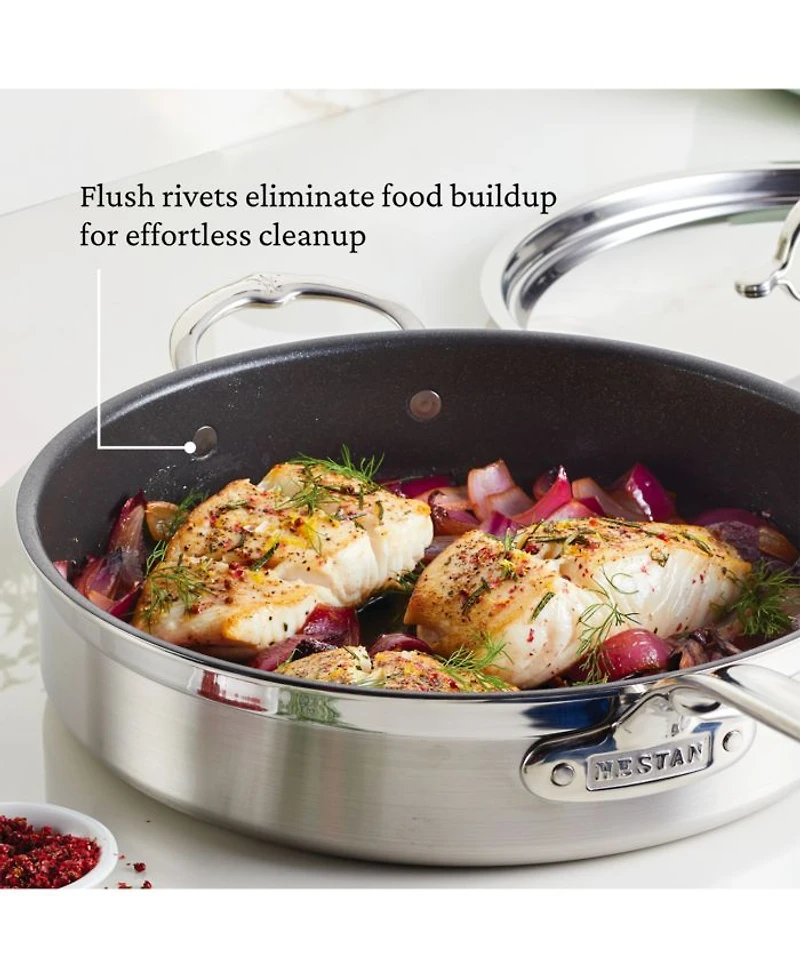 ProBond® Forged 10-Piece Professional Clad Stainless Steel Cookware Set with TITUM® Nonstick
